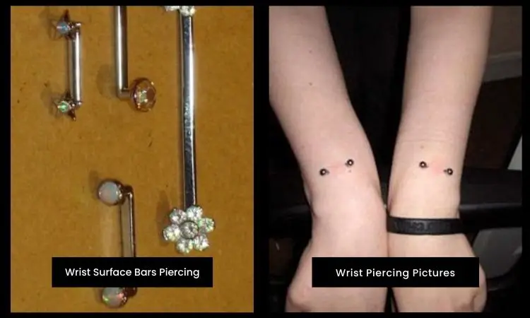 Different Wrist Surface bar Piercing Pictures