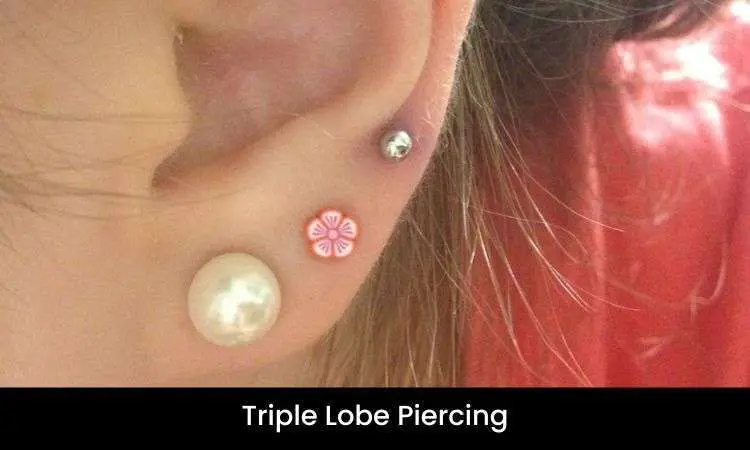 Triple lobe piercing
