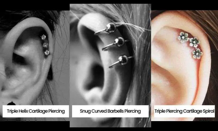 Jewelry Ideas for triple Cartilage Piercing