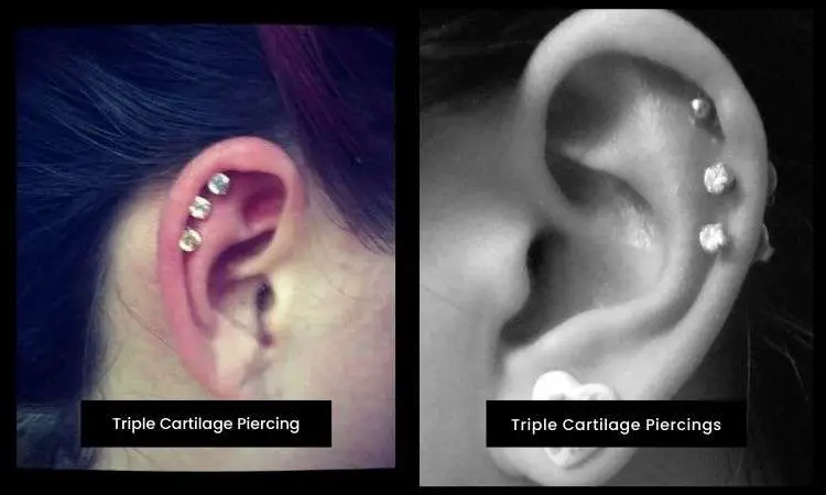 Triple Cartilage Piercings