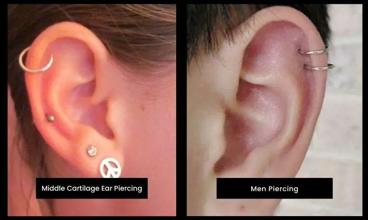 Different types of Cartilage piercing pictures