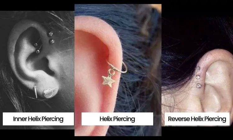 Different types of Helix Piercing Ideas