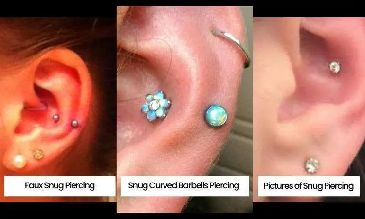 Different types of Snug Piercing