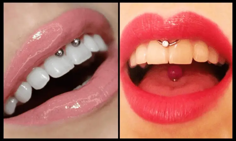 Inner lip piercing