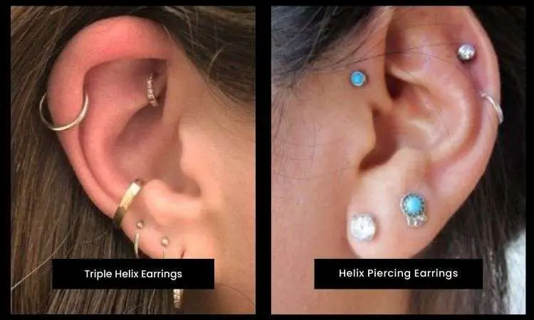 Helix piercing earrings