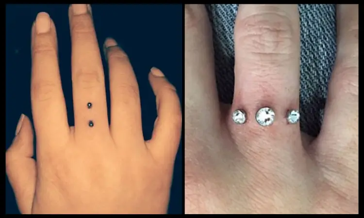 Different  Finger Piercing Pictures