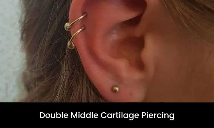 Double Middle Cartilage Piercing