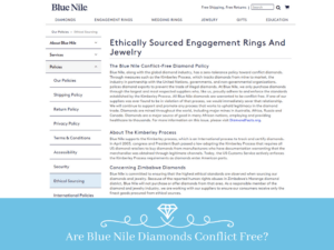 Are Blue Nile Diamonds Conflict Free 300x225 