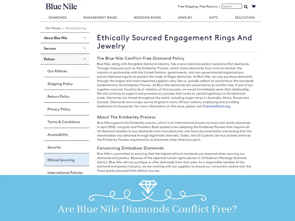 Are Blue Nile Diamonds Conflict Free