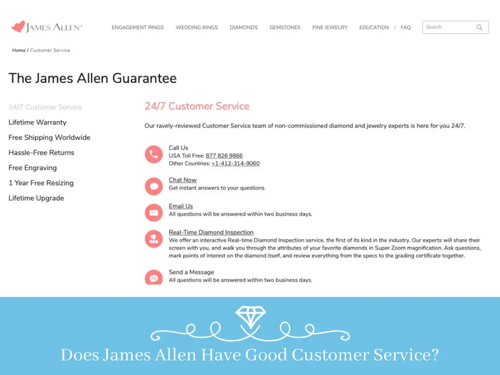 Does James Allen Have Good Customer Service
