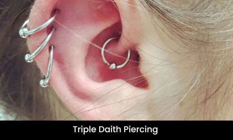 Triple Daith Piercing 