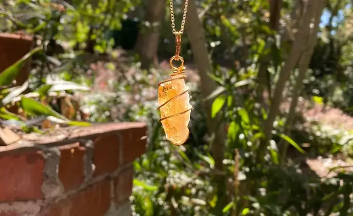 citrine crystal necklace jewelry