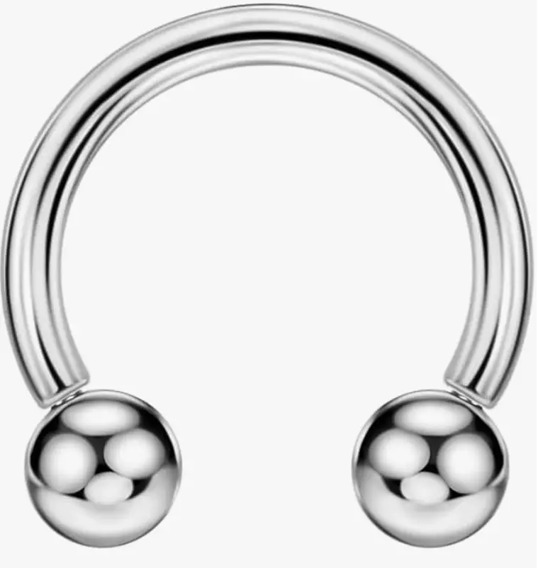 FANSING 316l Surgical Steel Horseshoe Piercing Jewelry with Internally Threaded Ends 6mm 8mm 10mm 12mm